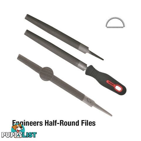 Toledo Half Round File Second Cut  - 250mm SKU - 10HR02CD