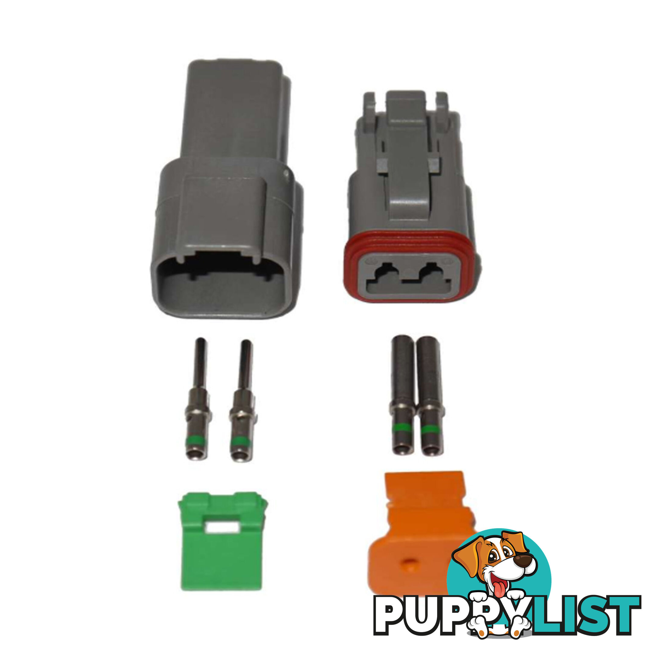 Deutsch DT 2-Way 2 Pin Electrical Connector Waterproof Plug Kit SKU - BB-Deutsch2Pin