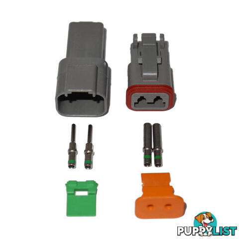 Deutsch DT 2-Way 2 Pin Electrical Connector Waterproof Plug Kit SKU - BB-Deutsch2Pin