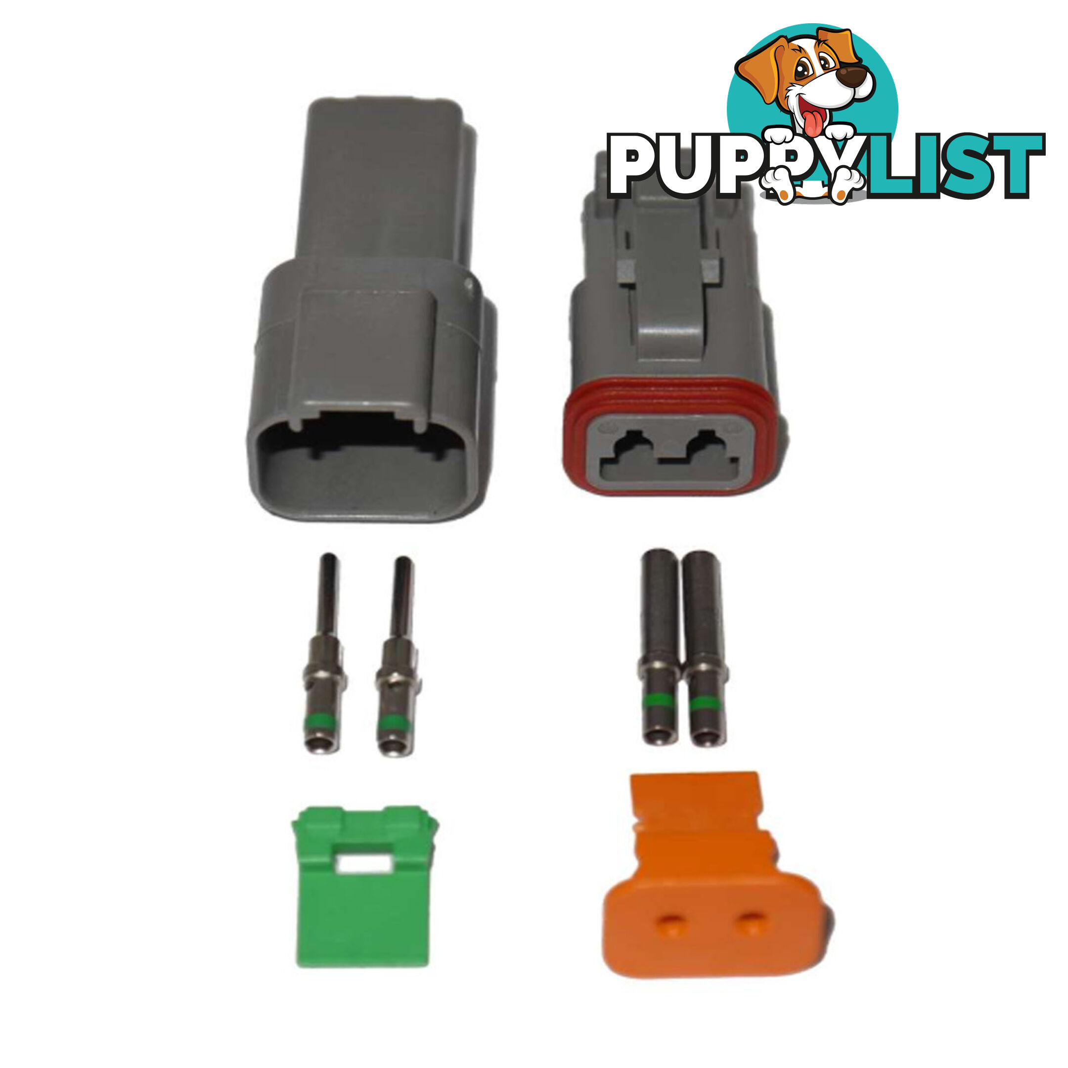 Deutsch DT 2-Way 2 Pin Electrical Connector Waterproof Plug Kit SKU - BB-Deutsch2Pin