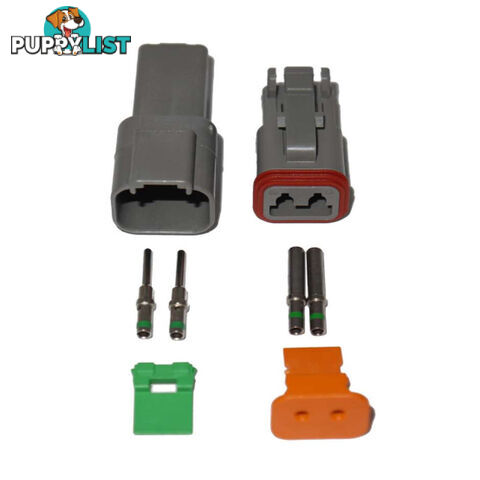 Deutsch DT 2-Way 2 Pin Electrical Connector Waterproof Plug Kit SKU - BB-Deutsch2Pin