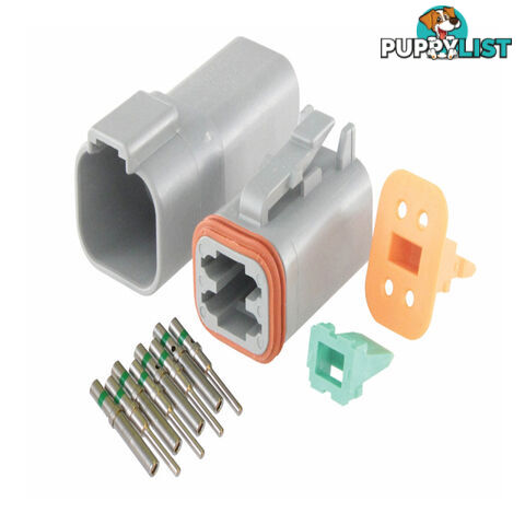 Deutsch DT 4-Way 4 Pin Electrical Connector Waterproof Plug Kit SKU - BB-Deutsch4Pin