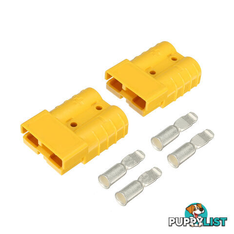 50 amp Anderson Style Plugs (Pair) Yellow inc Terminals SKU - 10043pair