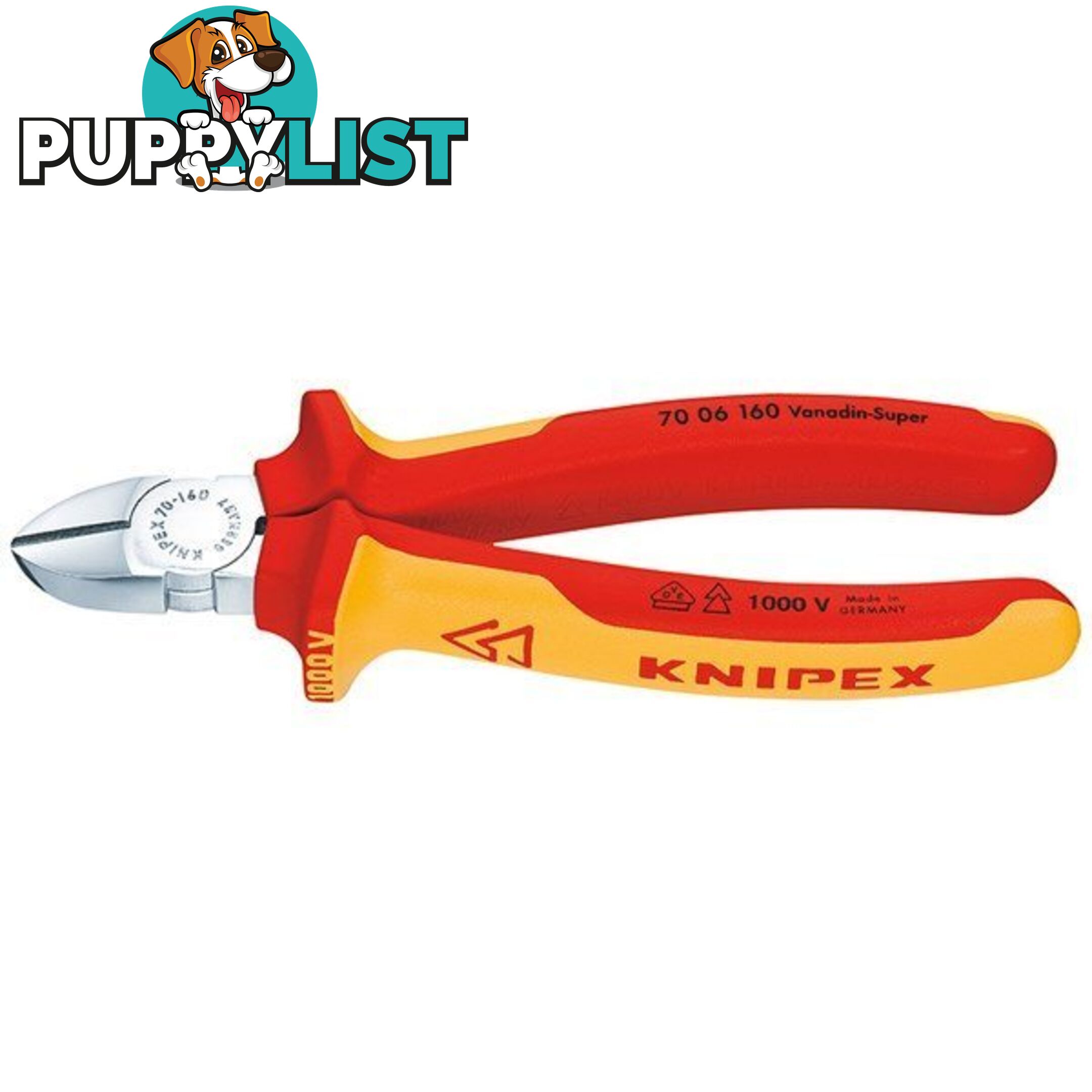 Knipex 140mm Diagonal Cutter  - 1000V VDE SKU - 7006140