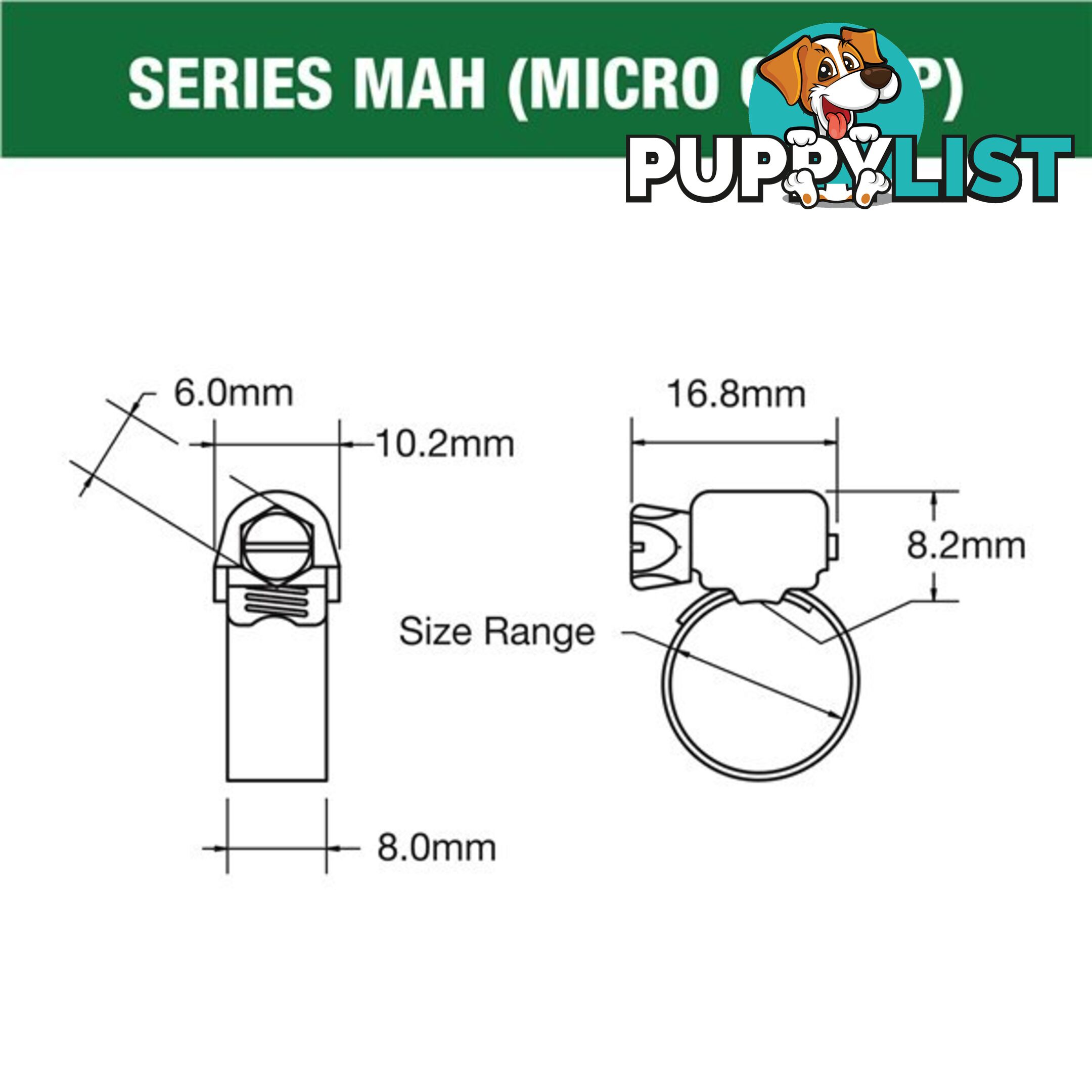 Tridon Full S. Steel Hose Clamp 22mm â 45mm Micro Perforated Band 10pk SKU - MAH020P