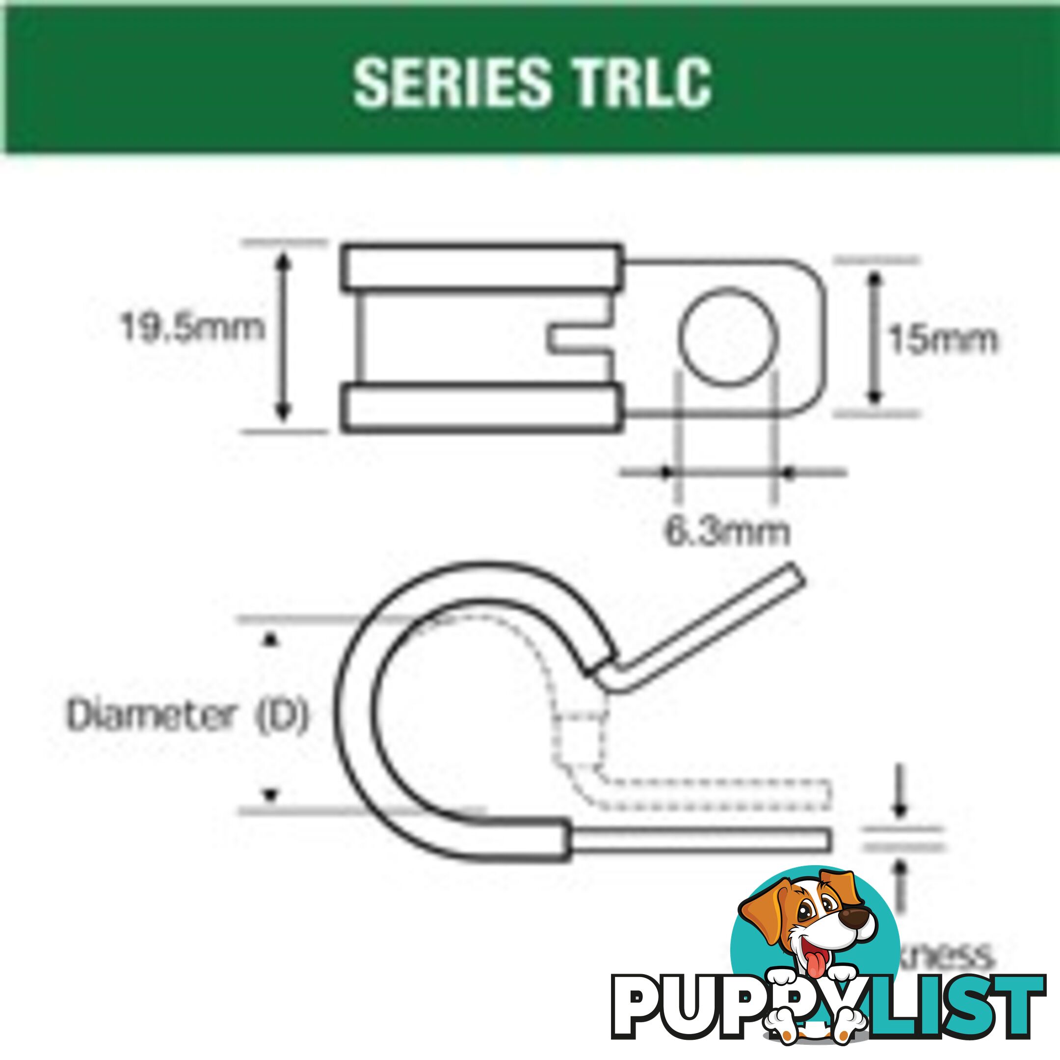 Tridon Rubber Lined Hose Clamp 9.5mm Zinc Plated 10 pk SKU - TRLC10P