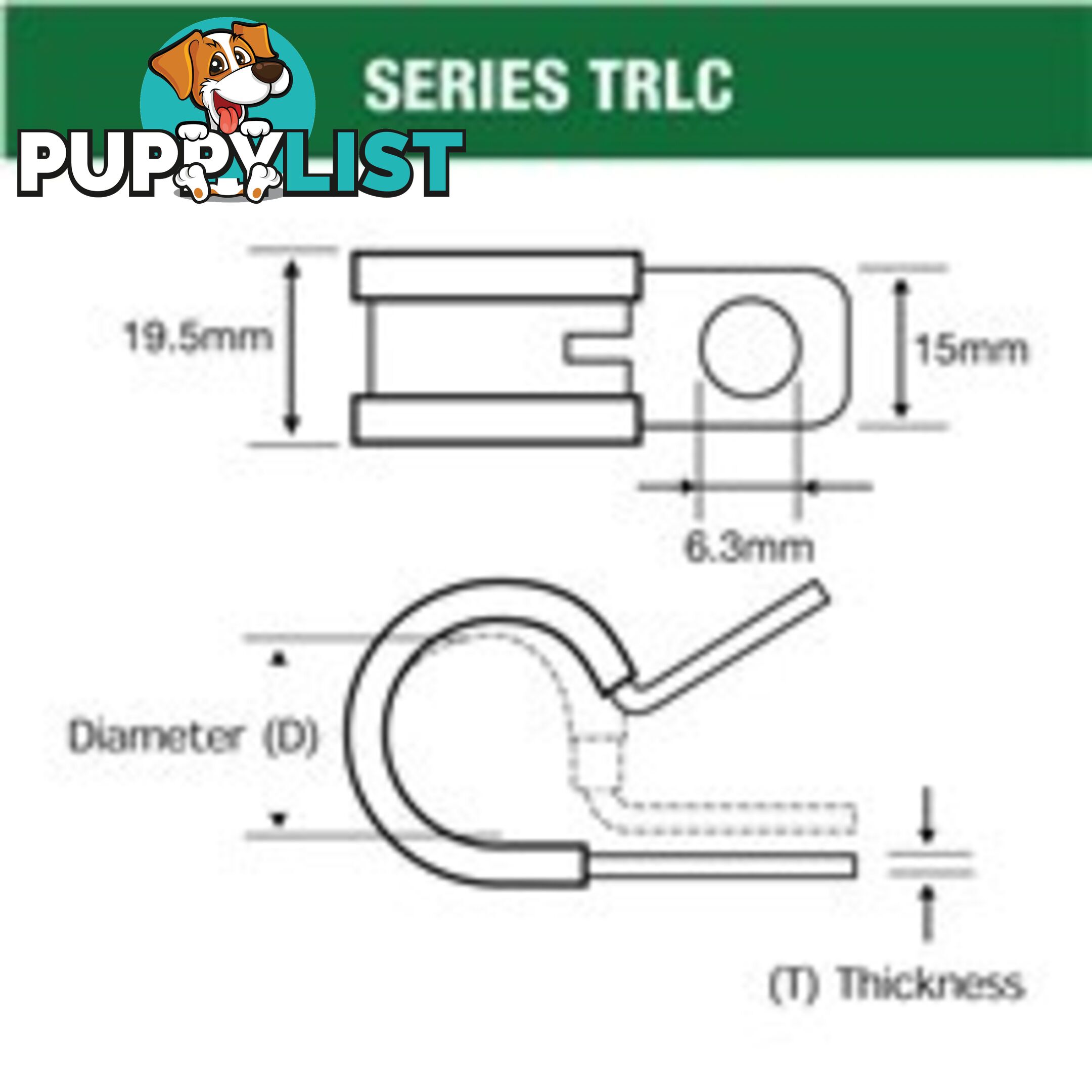 Tridon Rubber Lined Hose Clamp 9.5mm Zinc Plated 10 pk SKU - TRLC10P