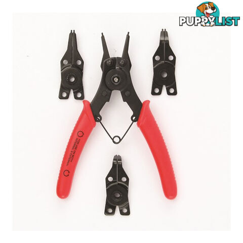 Toledo Circlip Plier Set 4 x Tips Straight 1.2   1.5mm, 45Â° x 1.5mm, 90Â° x 1.5mm SKU - 301141