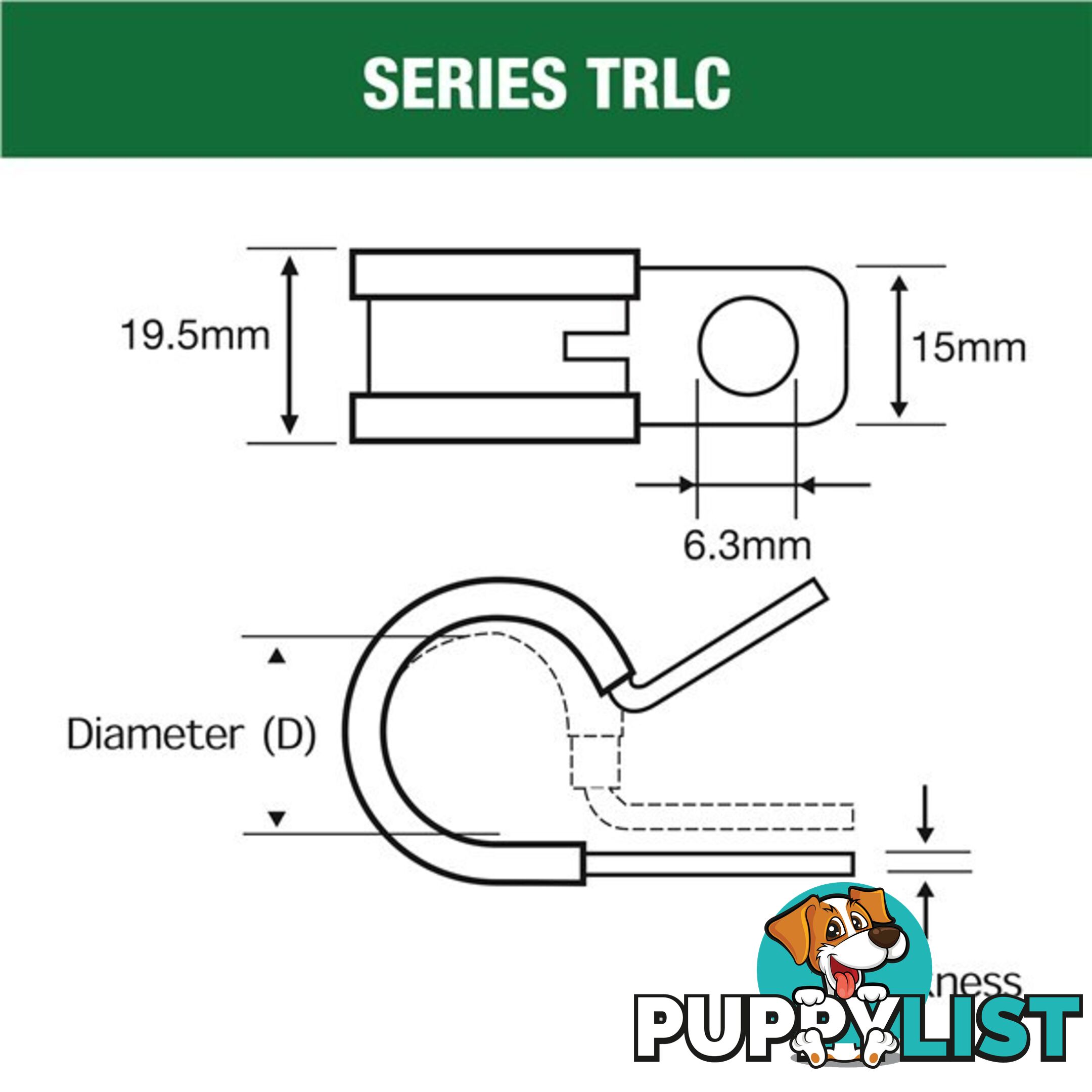 Tridon Rubber Lined Hose Clamp 22mm Stainless Steel 10 pk SKU - TRLCSS22P