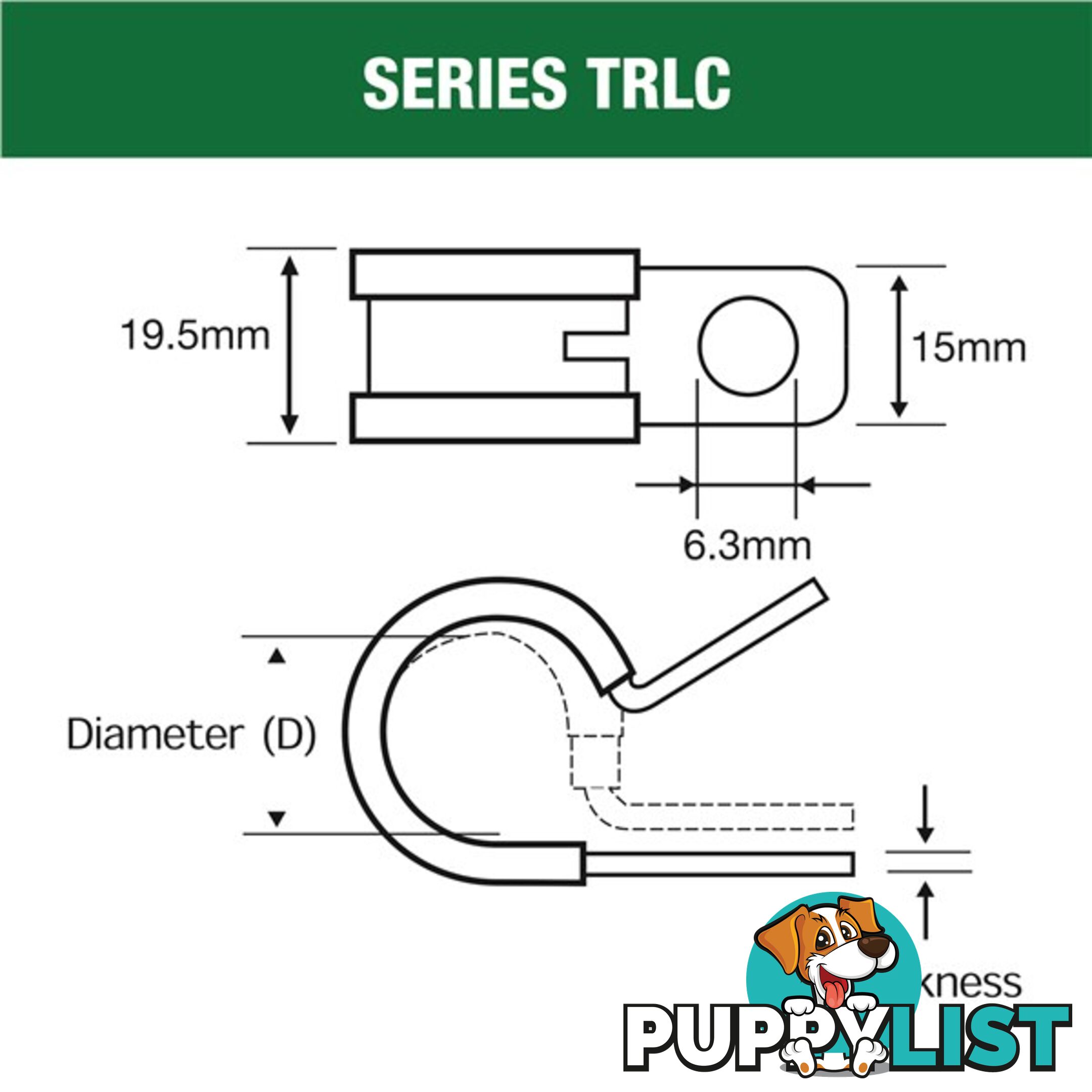 Tridon Rubber Lined Hose Clamp 22mm Stainless Steel 10 pk SKU - TRLCSS22P