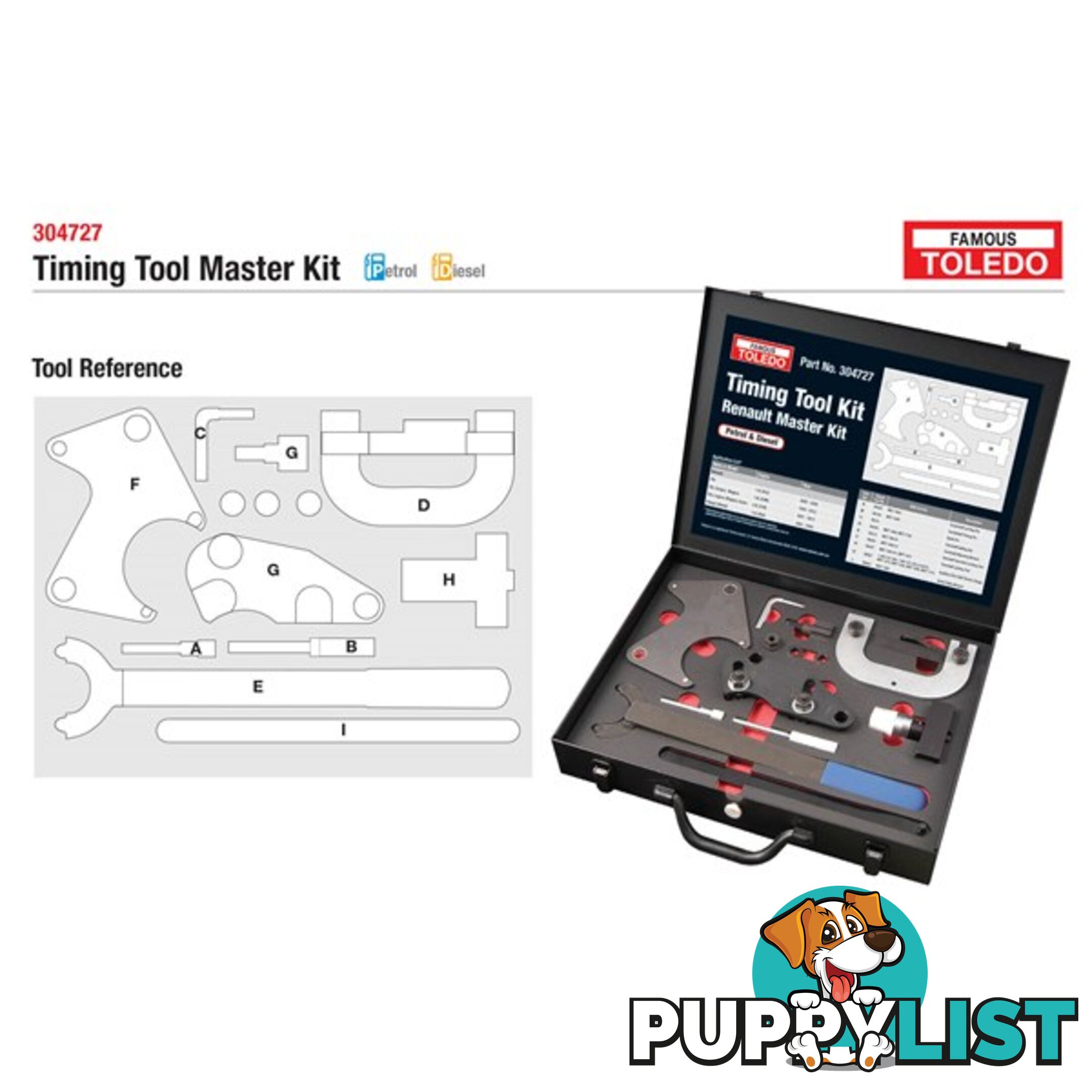 Toledo Timing Tool Kit  - Renault SKU - 304727