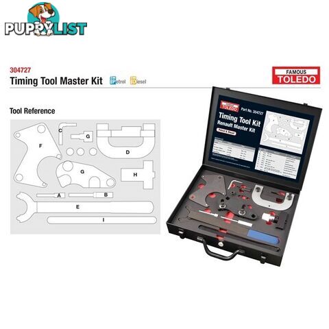 Toledo Timing Tool Kit  - Renault SKU - 304727