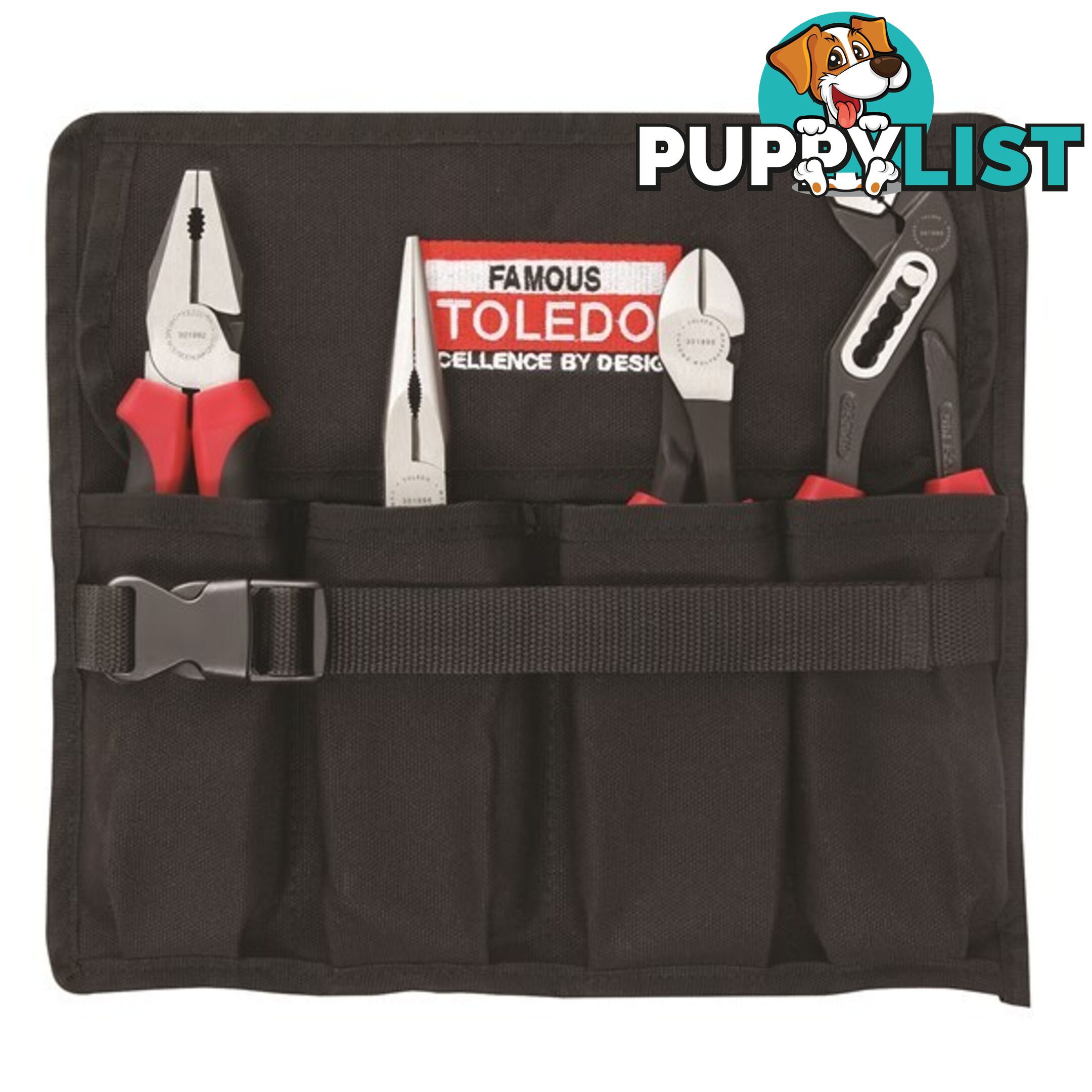 Toledo Plier Set 4pc Supplied In Reusable Tool Roll SKU - TPSA02