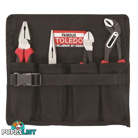 Toledo Plier Set 4pc Supplied In Reusable Tool Roll SKU - TPSA02