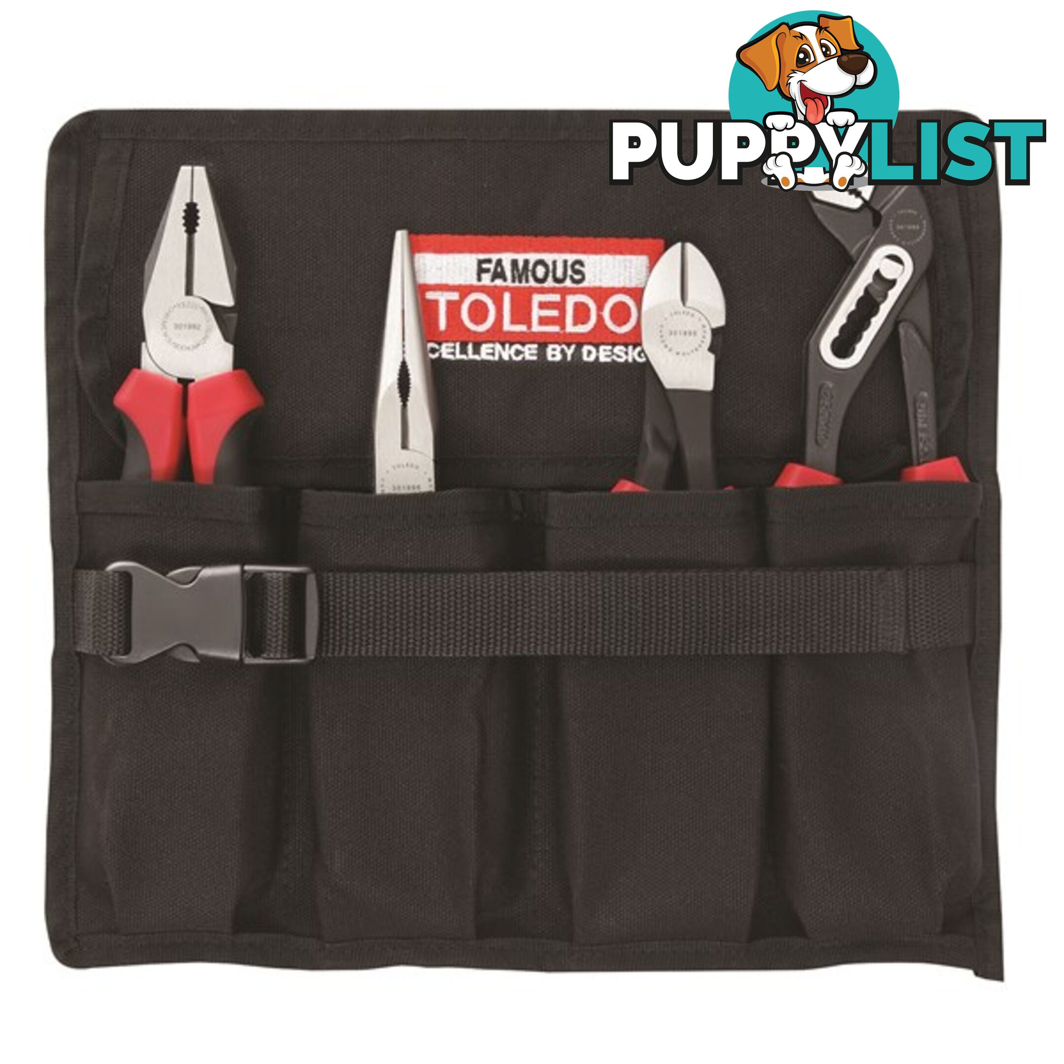 Toledo Plier Set 4pc Supplied In Reusable Tool Roll SKU - TPSA02