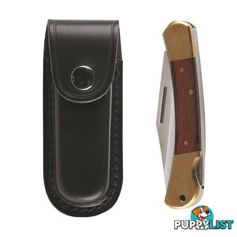 Toledo Stock Knife  - Single 100mm Blade With Leather Pouch SKU - SK5