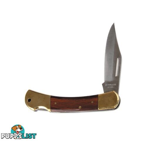 Toledo Stock Knife  - Single 100mm Blade With Leather Pouch SKU - SK5