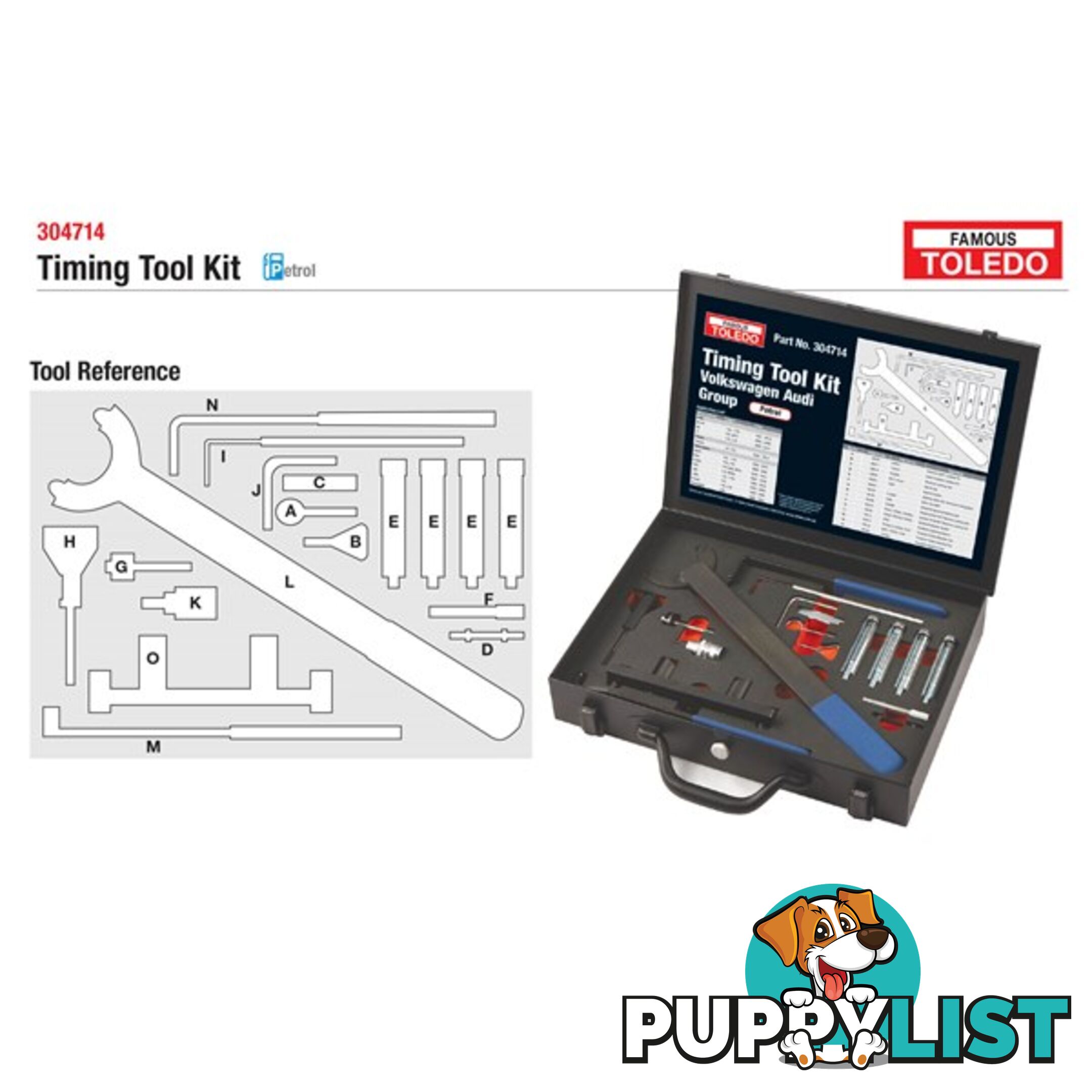 Toledo Timing Tool Kit  - Audi   Volkswagen SKU - 304714