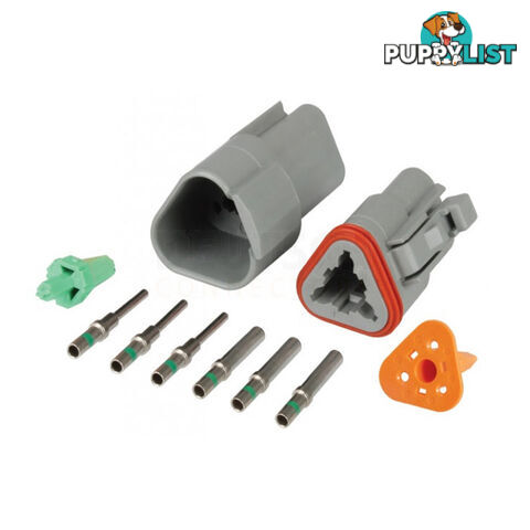 Deutsch DT 3-Way 3 Pin Electrical Connector Waterproof Plug Kit SKU - BB-Deutsch3Pin