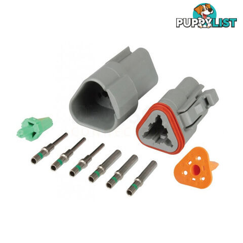 Deutsch DT 3-Way 3 Pin Electrical Connector Waterproof Plug Kit SKU - BB-Deutsch3Pin