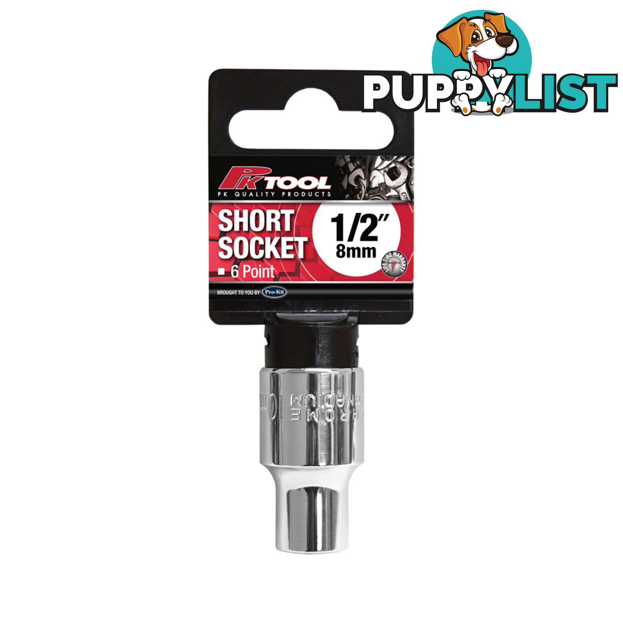 Pk Tools 1/2 " Dr 6pt Metric Short Regular Socket Cr-V 8 or 23mm SKU - PT10608, PT10623