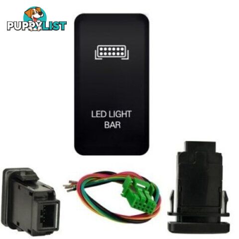 LED Lightbar Switch Compatible with Toyota  White B/Light SKU - BB-NSTPBS W