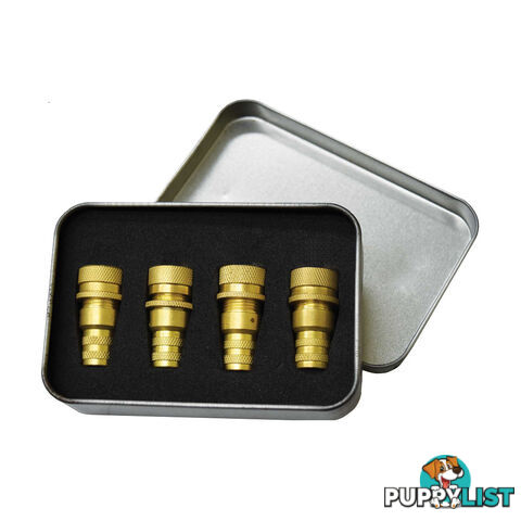 Tyre Deflator Valve Caps 4pc Set 6  - 30 PSI 100% Brass SKU - PY20122