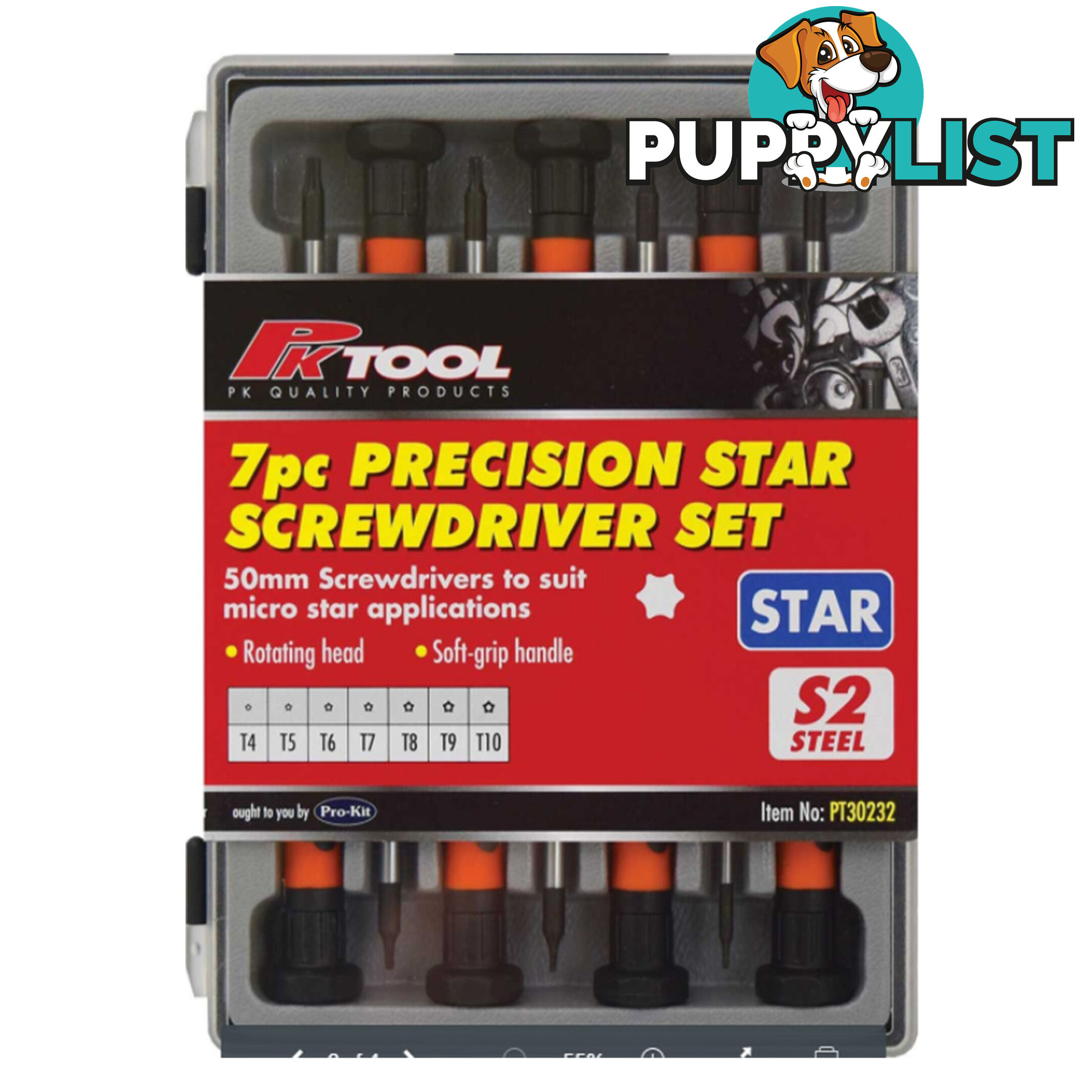 Precision Star Screwdriver 7pc Set T4  - T10 SKU - PT30232