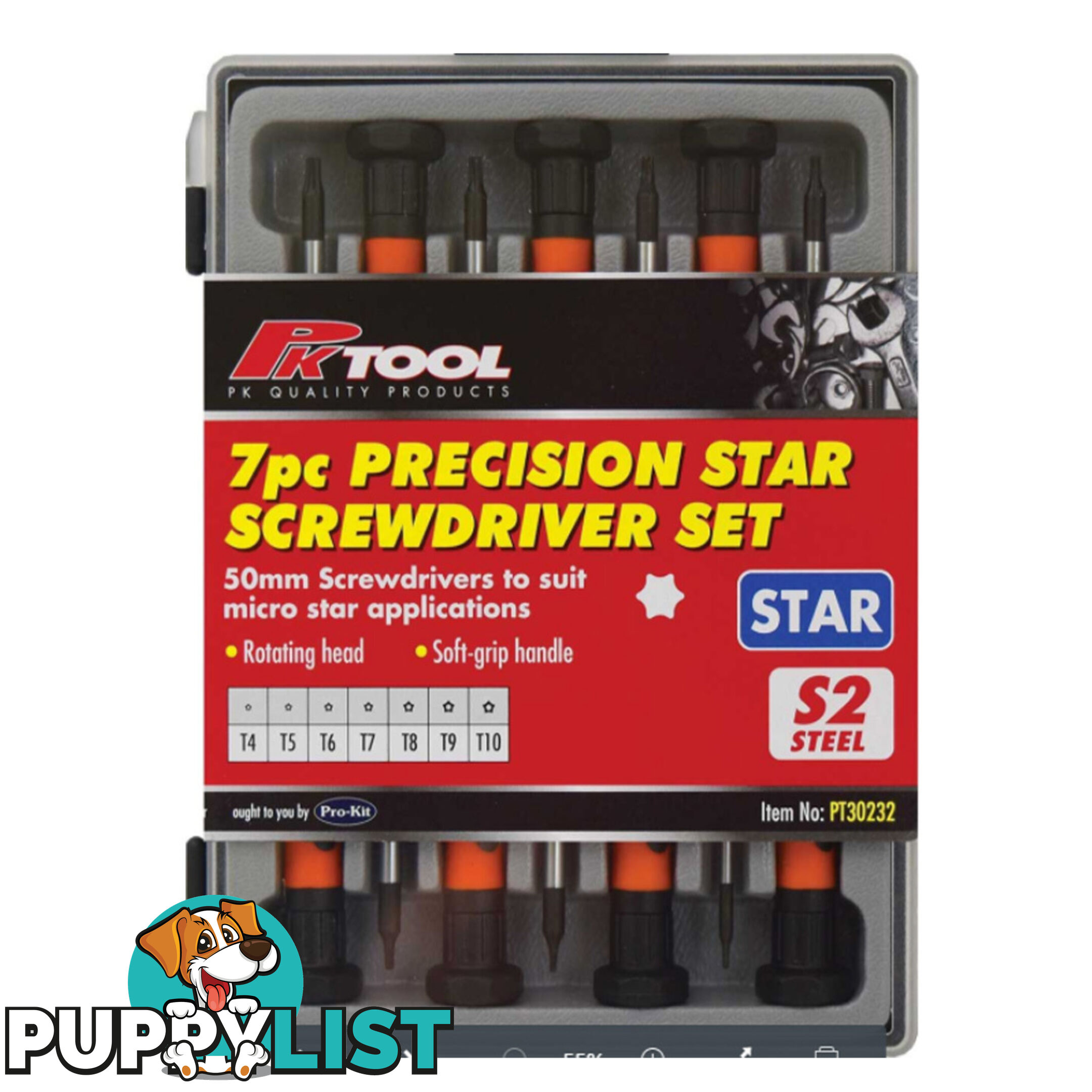 Precision Star Screwdriver 7pc Set T4  - T10 SKU - PT30232