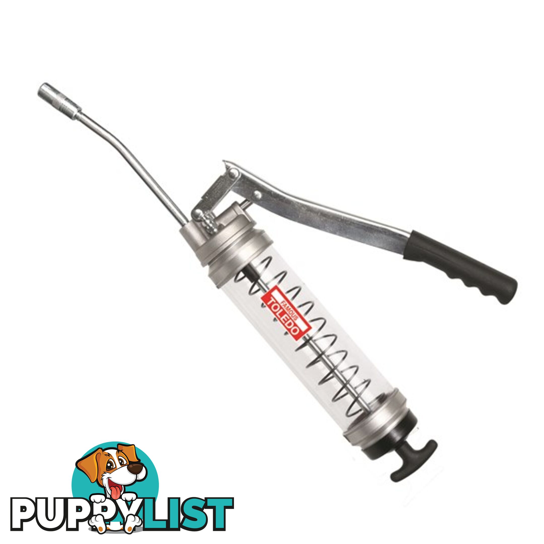 Toledo Clear Canister Grease Gun  - Lever Type 400g SKU - 305140