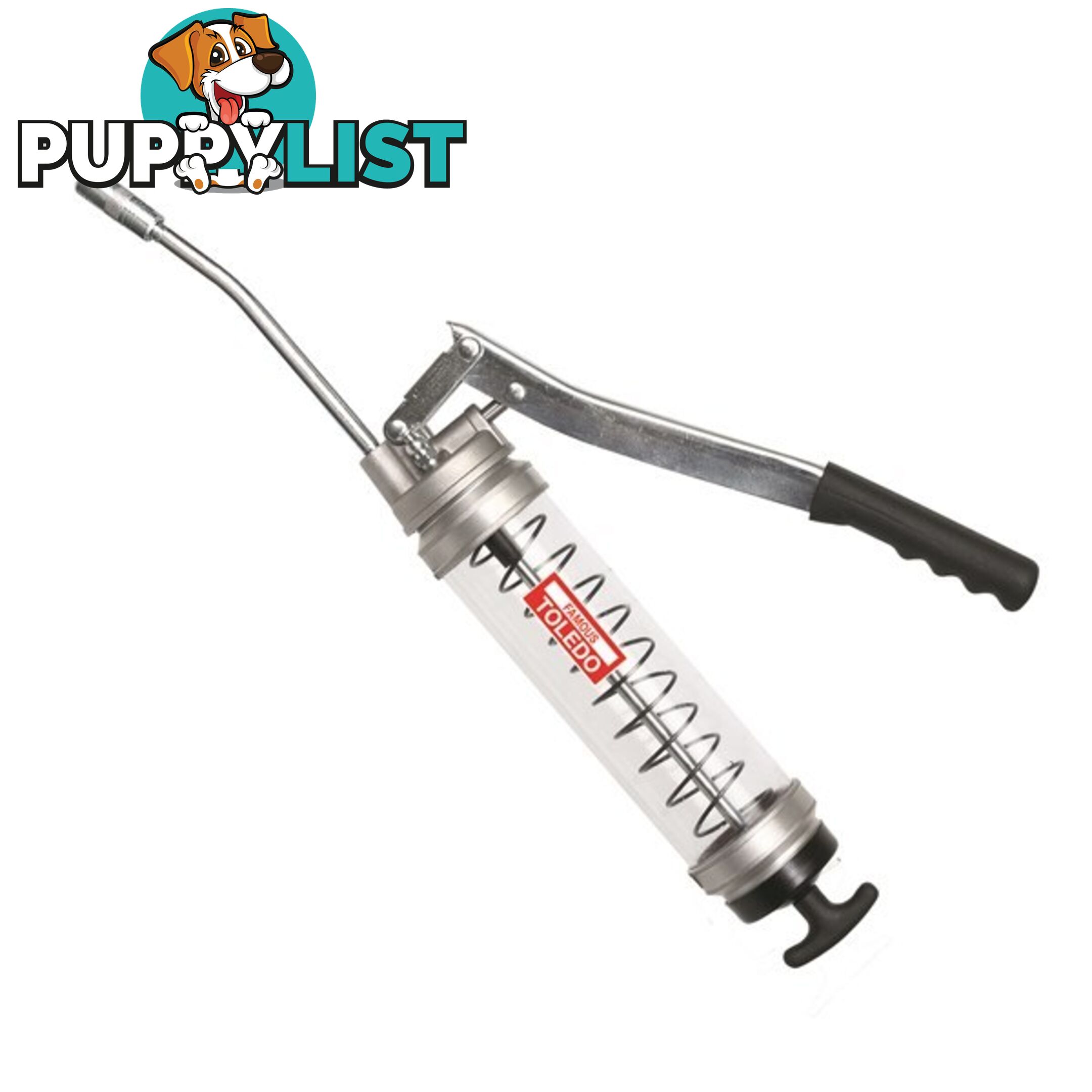 Toledo Clear Canister Grease Gun  - Lever Type 400g SKU - 305140