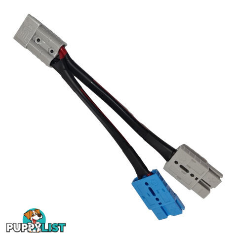 50 amp Anderson Plug Grey to 50 amp Anderson Plug Blue, Grey Splitter SKU - 50agrey-50agrey50ablue