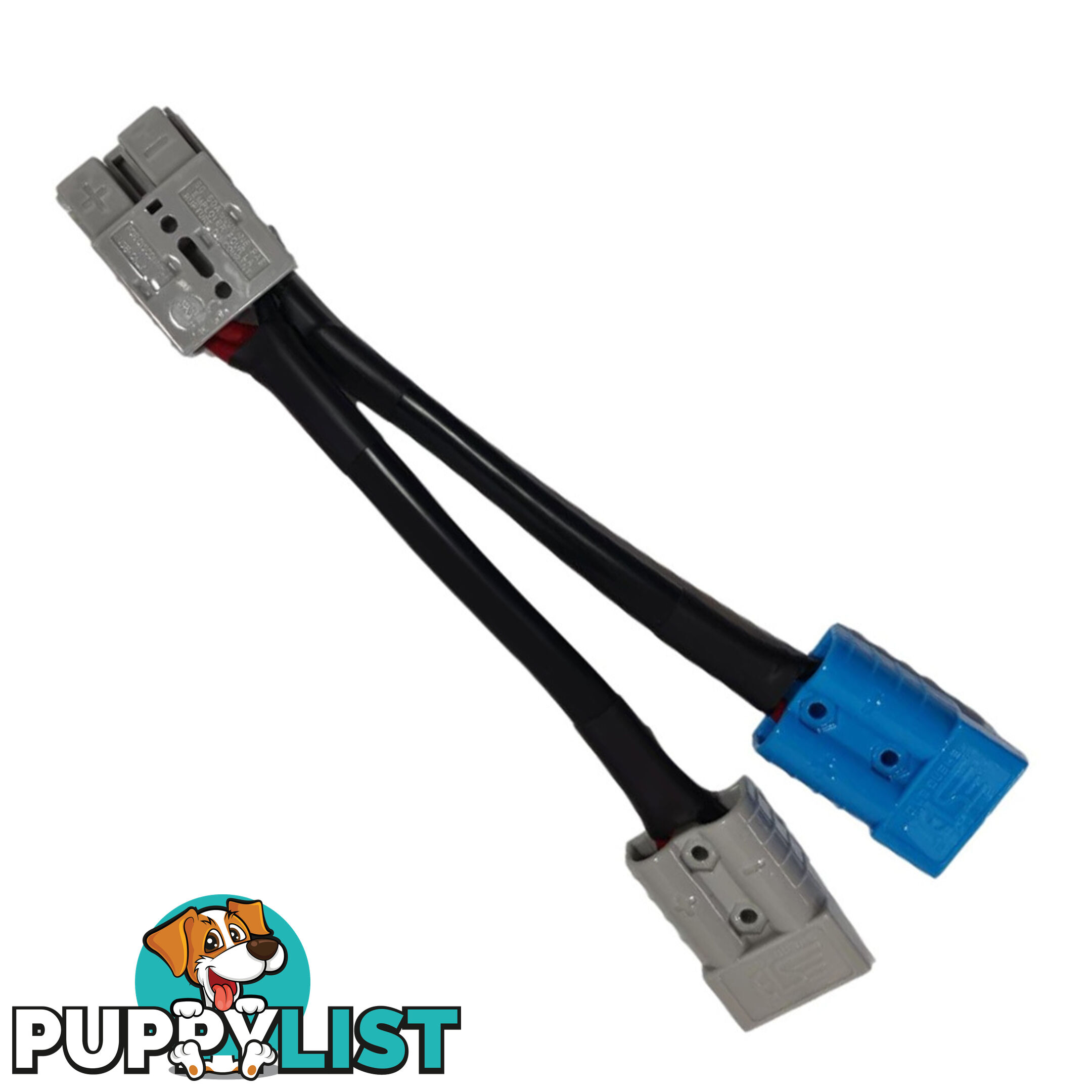 50 amp Anderson Plug Grey to 50 amp Anderson Plug Blue, Grey Splitter SKU - 50agrey-50agrey50ablue