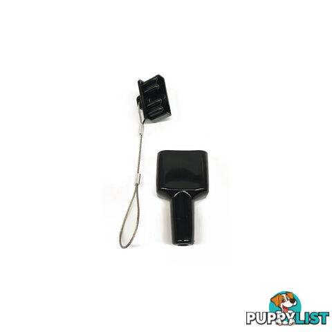 50 amp Anderson Plug Dust Cover Kit Top and Bottom with Wire Cable SKU - BB-DustCoverKitBlack2pc