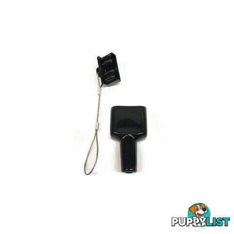 50 amp Anderson Plug Dust Cover Kit Top and Bottom with Wire Cable SKU - BB-DustCoverKitBlack2pc