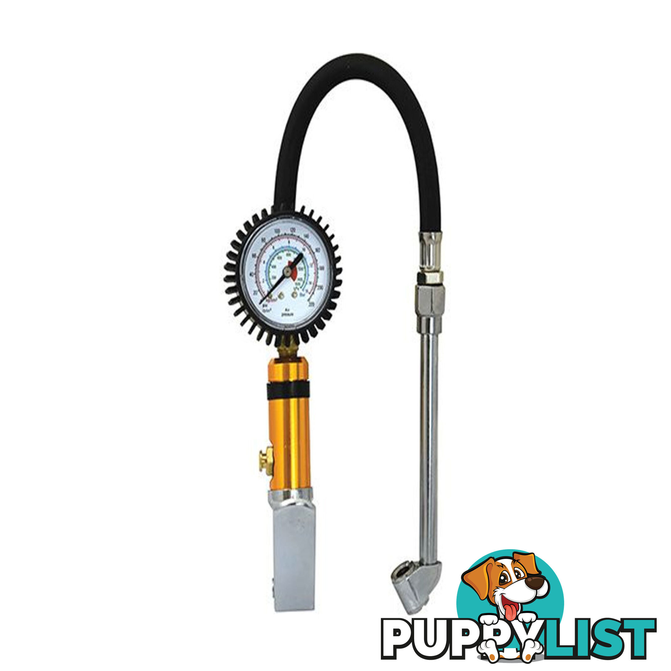 Pro-Tyre Tyre Inflator   Gauge with Dual Angle Chuck 220psi Max SKU - PY20100