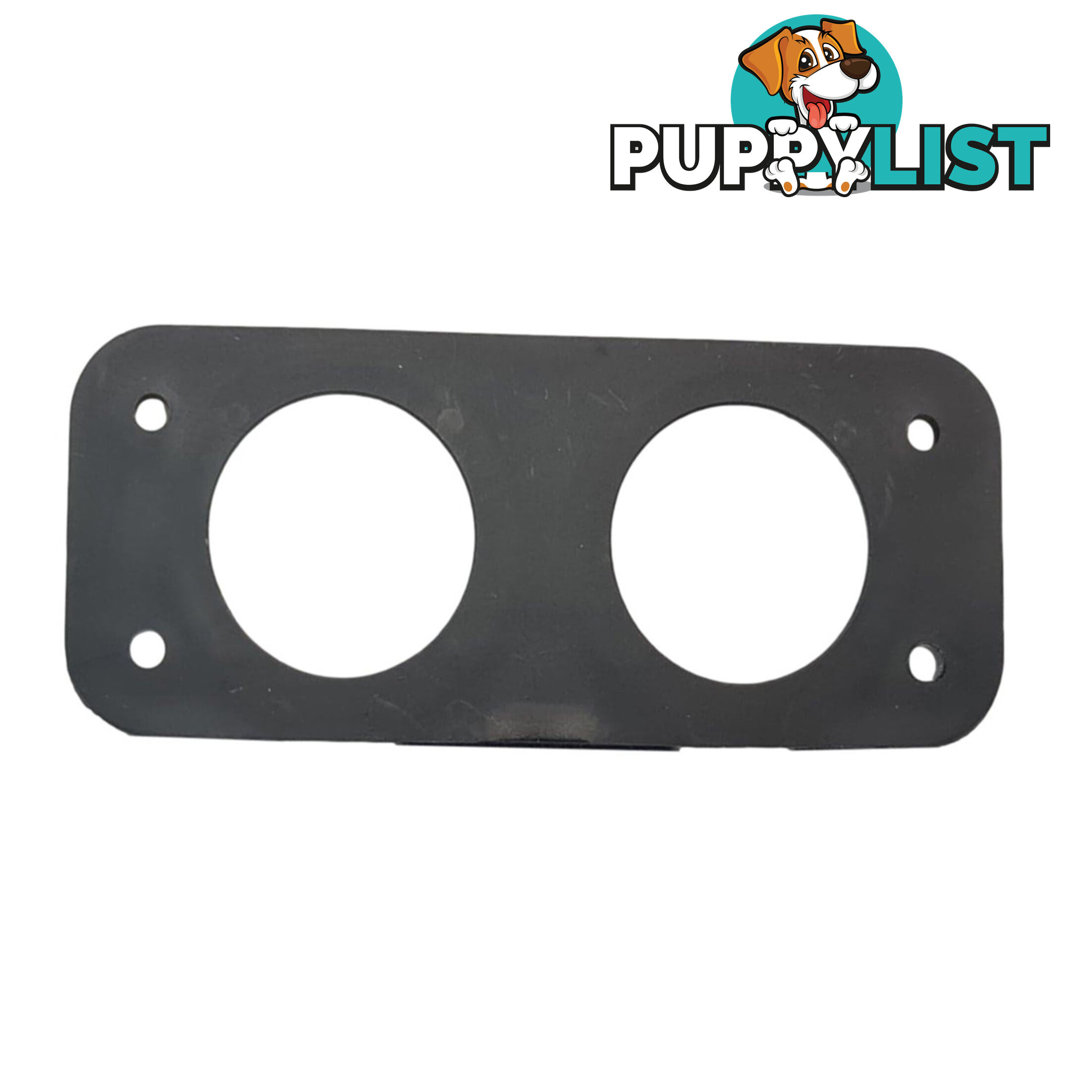 Dual Hole Panel Mount Face Plate for Round Meters or Power Connectors SKU - BBI-Panel-Mount-Dual