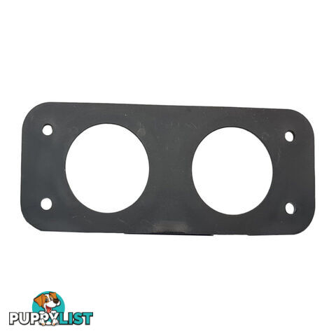 Dual Hole Panel Mount Face Plate for Round Meters or Power Connectors SKU - BBI-Panel-Mount-Dual