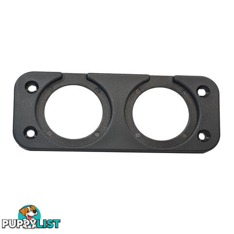 Dual Hole Panel Mount Face Plate for Round Meters or Power Connectors SKU - BBI-Panel-Mount-Dual