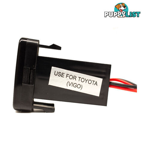 Dual USB Plug Compatible with Toyota 2 x 5v 2.1amp 34mmx22mm Blue B/light SKU - BB-ToyotaNewUSB