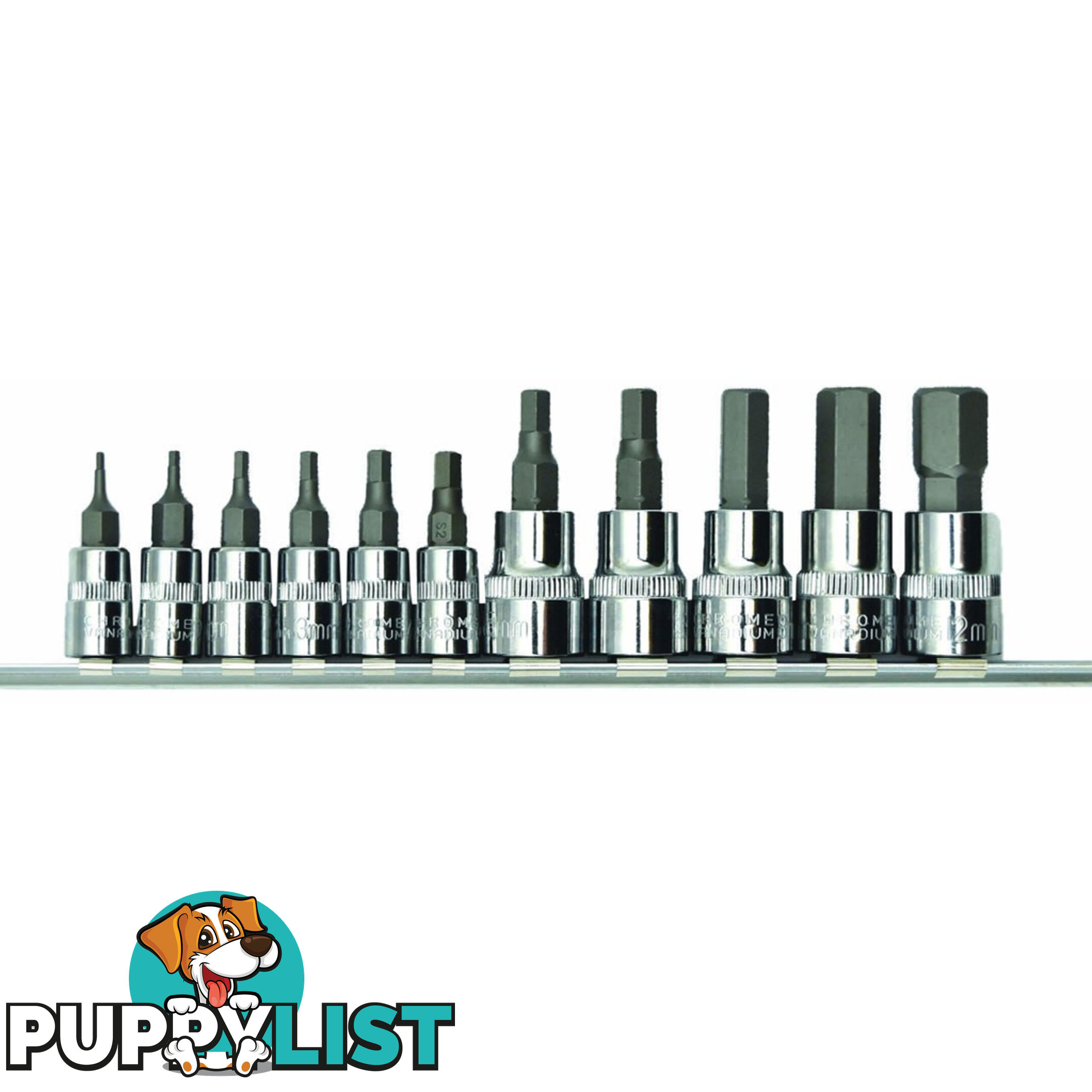 PK Tools Hex Bit Socket 1/4 "   3/8 "dr Metric 11pc Set SKU - PT11902