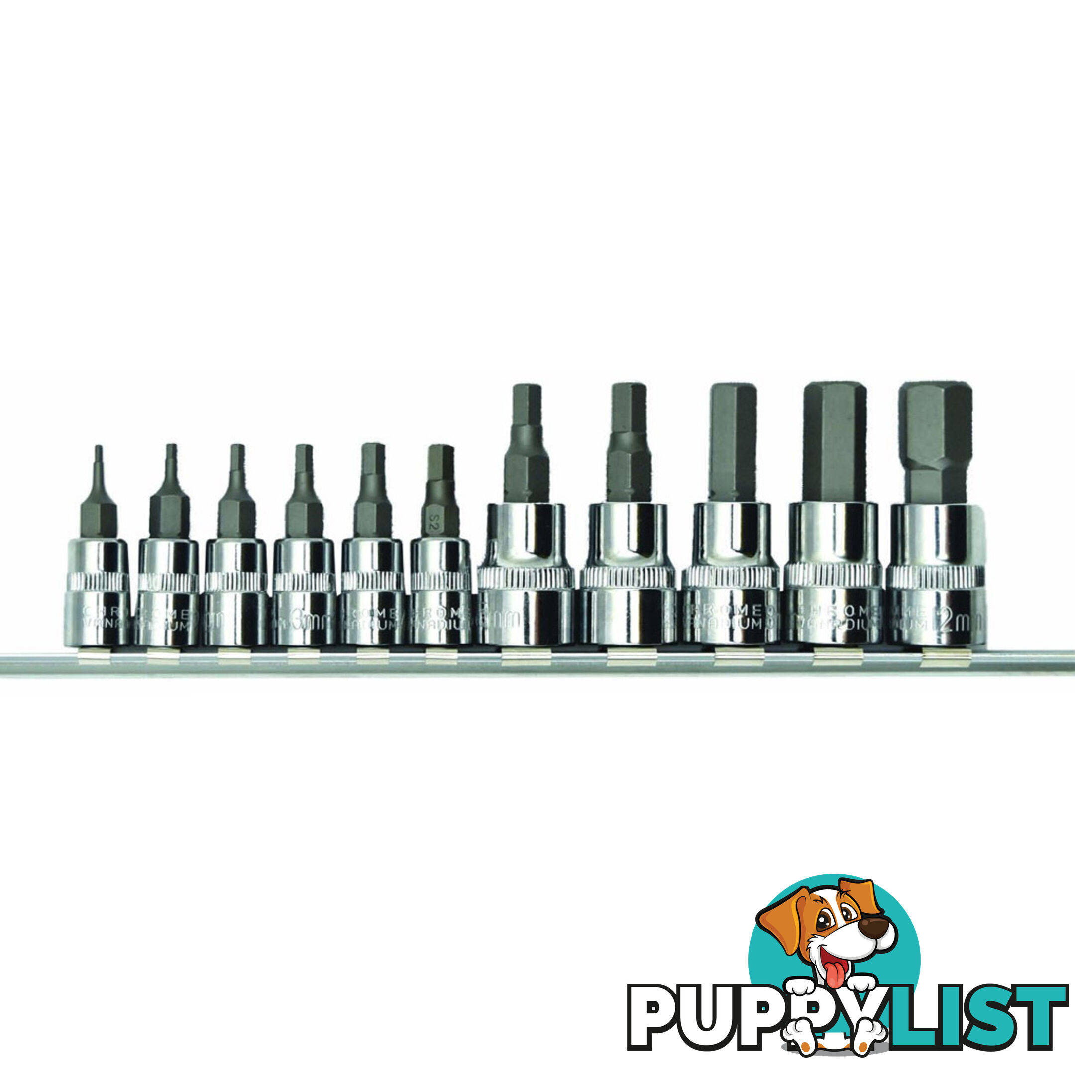 PK Tools Hex Bit Socket 1/4 "   3/8 "dr Metric 11pc Set SKU - PT11902