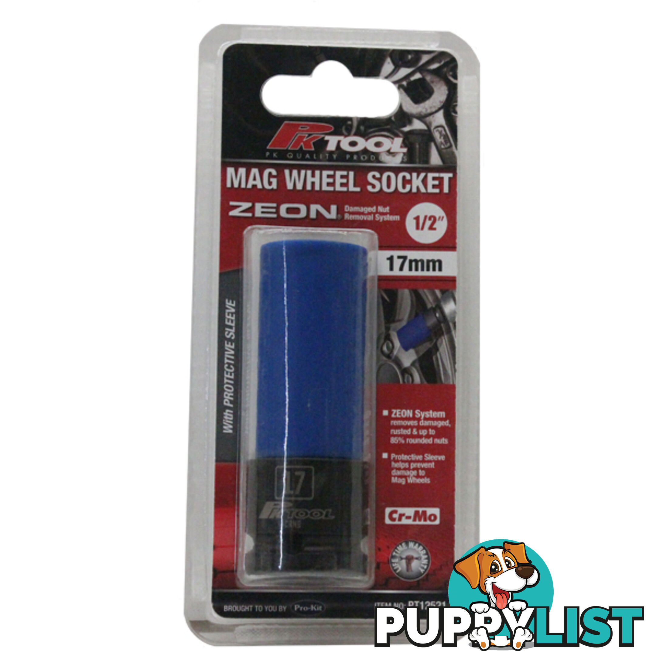 PK Tools 1/2 "dr  Impact Mag Wheel Socket 17mm w/Zeon System SKU - PT12521