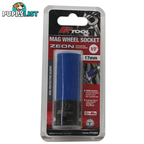 PK Tools 1/2 "dr  Impact Mag Wheel Socket 17mm w/Zeon System SKU - PT12521