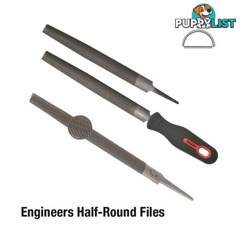 Toledo Half Round File Bastard  - 250mm SKU - 10HR01CD