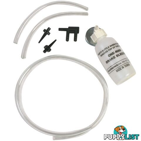 Toledo Brake Bleeder Kit One Man Magnetic Bottle 3 x Attachments SKU - 310261