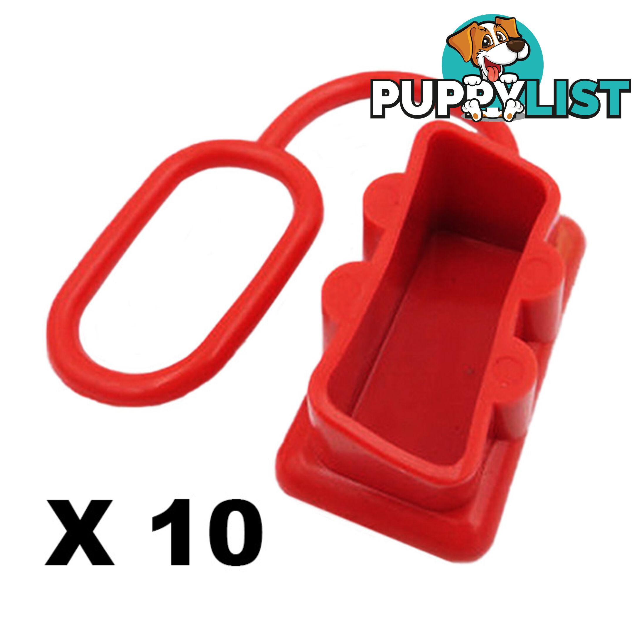 Dust Cap Red x10 to Suit 50 Amp Anderson Plug Dual Battery 50a End Cap SKU - BB-50ampCapRedx10