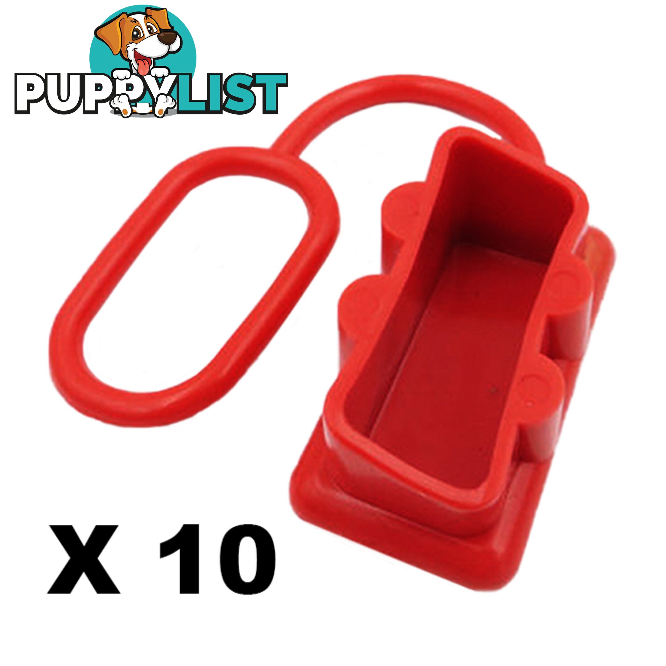 Dust Cap Red x10 to Suit 50 Amp Anderson Plug Dual Battery 50a End Cap SKU - BB-50ampCapRedx10