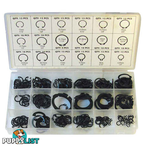 225pc Retaining Ring Assortment Kit SKU - RG2806