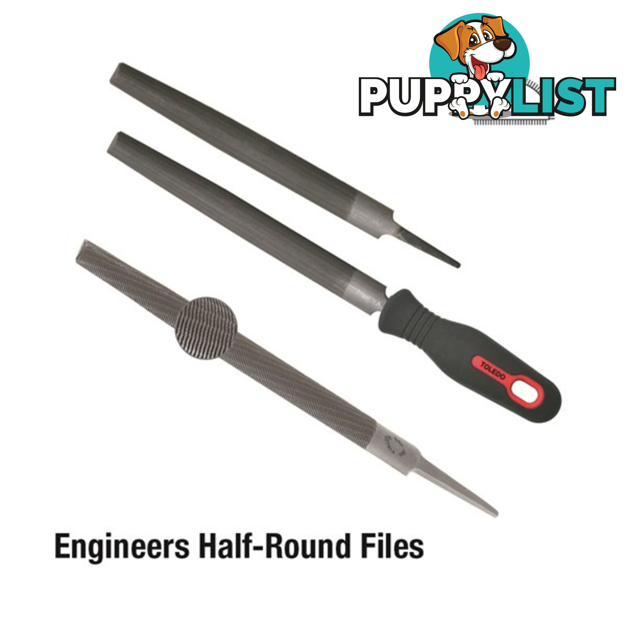 Toledo Half Round File Bastard  - 150mm SKU - 06HR01CD